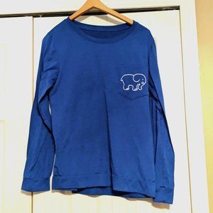 $5 w/ bundle Ivory Ella Long sleeve Blue Elephant Top